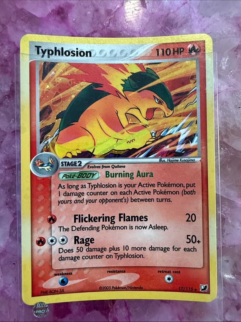 Nintendo Pokemon Typhlosion 17/115 Unseen Forces Holo Rare ENG 2005 110HP